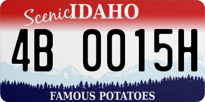 ID license plate 4B0015H