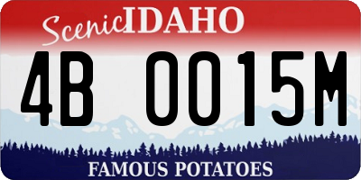ID license plate 4B0015M
