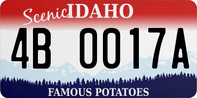 ID license plate 4B0017A