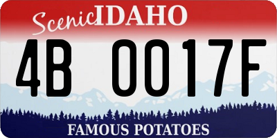 ID license plate 4B0017F