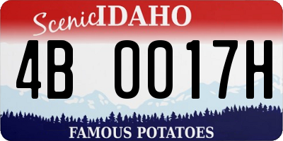 ID license plate 4B0017H