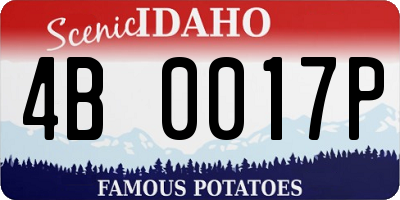 ID license plate 4B0017P
