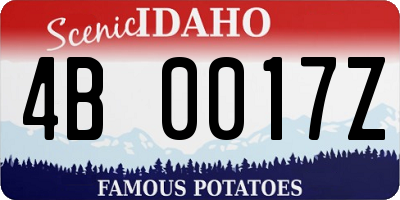 ID license plate 4B0017Z
