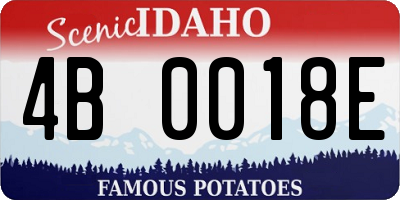 ID license plate 4B0018E