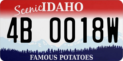 ID license plate 4B0018W