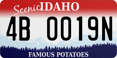 ID license plate 4B0019N