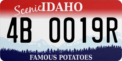 ID license plate 4B0019R