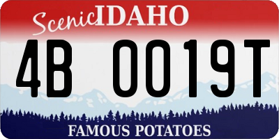 ID license plate 4B0019T