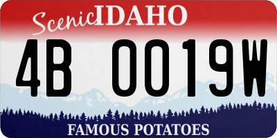 ID license plate 4B0019W