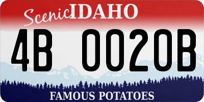 ID license plate 4B0020B