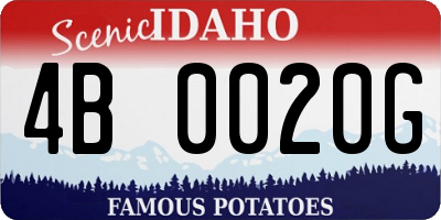 ID license plate 4B0020G