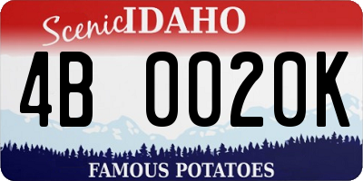 ID license plate 4B0020K