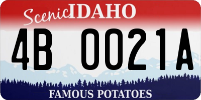 ID license plate 4B0021A