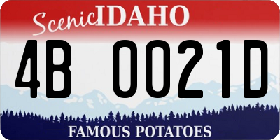 ID license plate 4B0021D