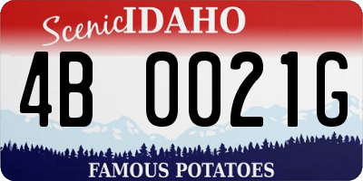ID license plate 4B0021G