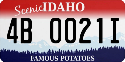 ID license plate 4B0021I