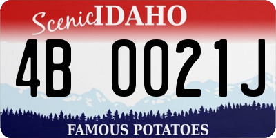 ID license plate 4B0021J