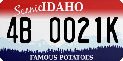 ID license plate 4B0021K