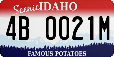 ID license plate 4B0021M