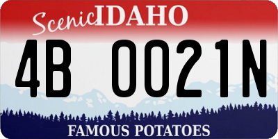 ID license plate 4B0021N