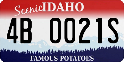 ID license plate 4B0021S