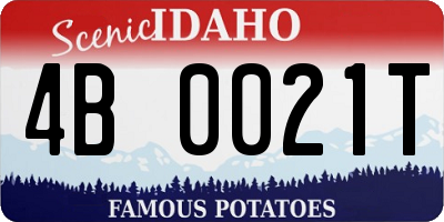 ID license plate 4B0021T