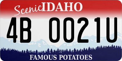 ID license plate 4B0021U