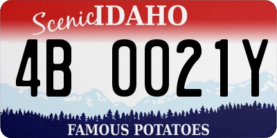 ID license plate 4B0021Y