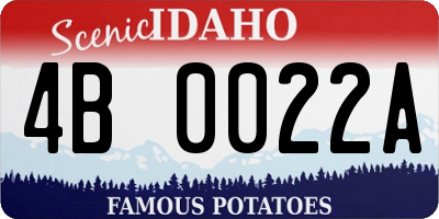ID license plate 4B0022A
