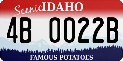 ID license plate 4B0022B