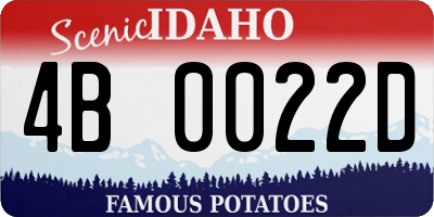 ID license plate 4B0022D