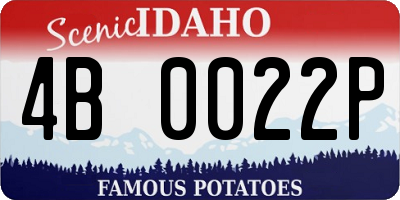 ID license plate 4B0022P