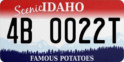 ID license plate 4B0022T