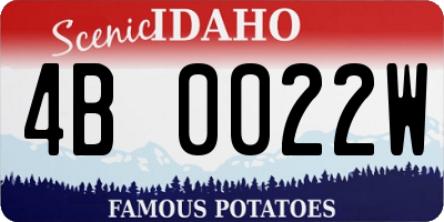 ID license plate 4B0022W