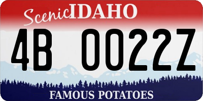 ID license plate 4B0022Z