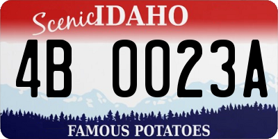 ID license plate 4B0023A
