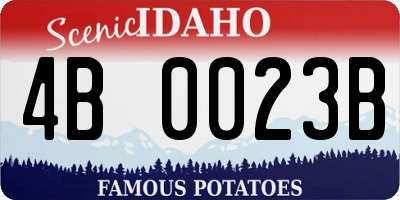 ID license plate 4B0023B