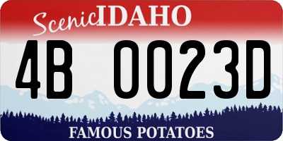ID license plate 4B0023D