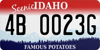 ID license plate 4B0023G