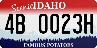 ID license plate 4B0023H
