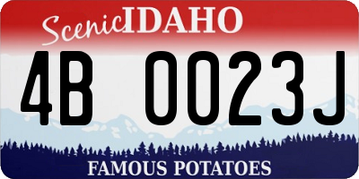 ID license plate 4B0023J