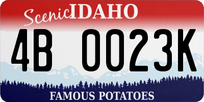ID license plate 4B0023K