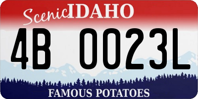 ID license plate 4B0023L