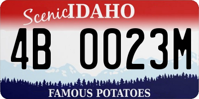 ID license plate 4B0023M