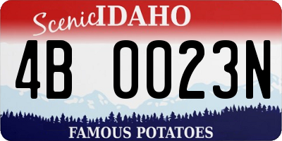 ID license plate 4B0023N
