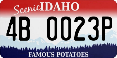 ID license plate 4B0023P