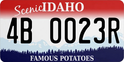 ID license plate 4B0023R