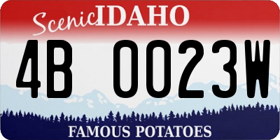 ID license plate 4B0023W