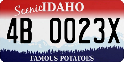 ID license plate 4B0023X