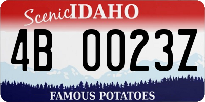ID license plate 4B0023Z